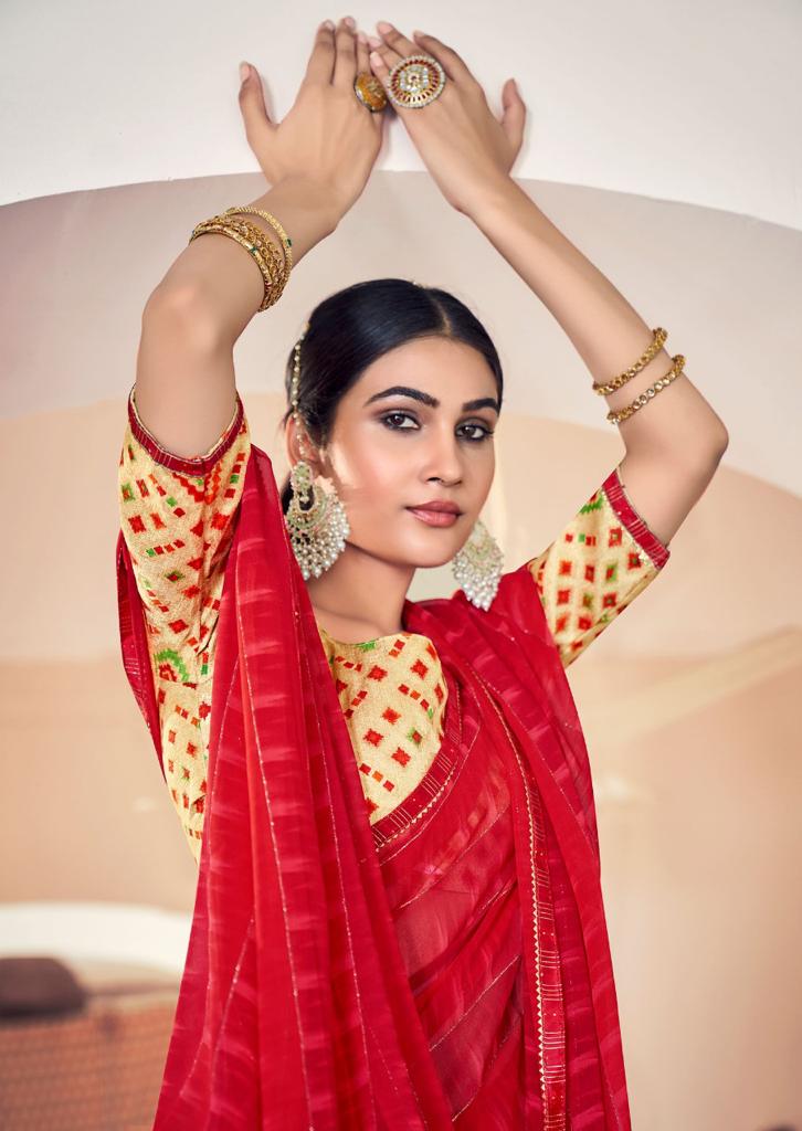 Kashvi Maanvi Regular Wear Printed Georgette Latest Designer Saree Collection 